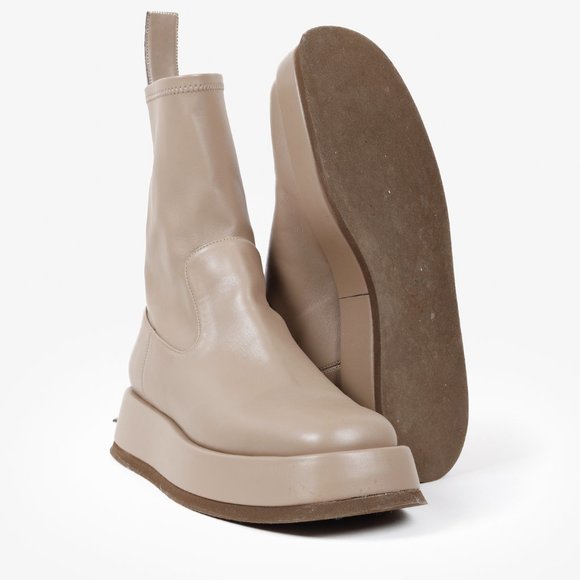 GIA BORGHINI x RHW Rosie11 Ankle Boots Leather Platform Chelsea Boot - Picture 4 of 9